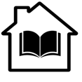 Icône maison-livre